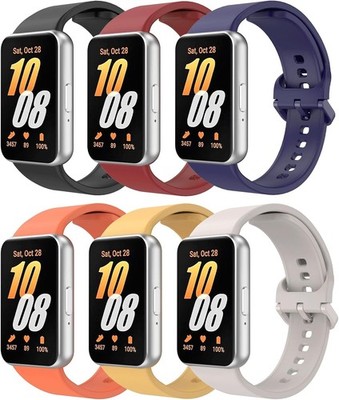 6 Pack Soft Sport Bands for Samsung Galaxy Fit 3 SM-R390, 20mm Replacement Strap