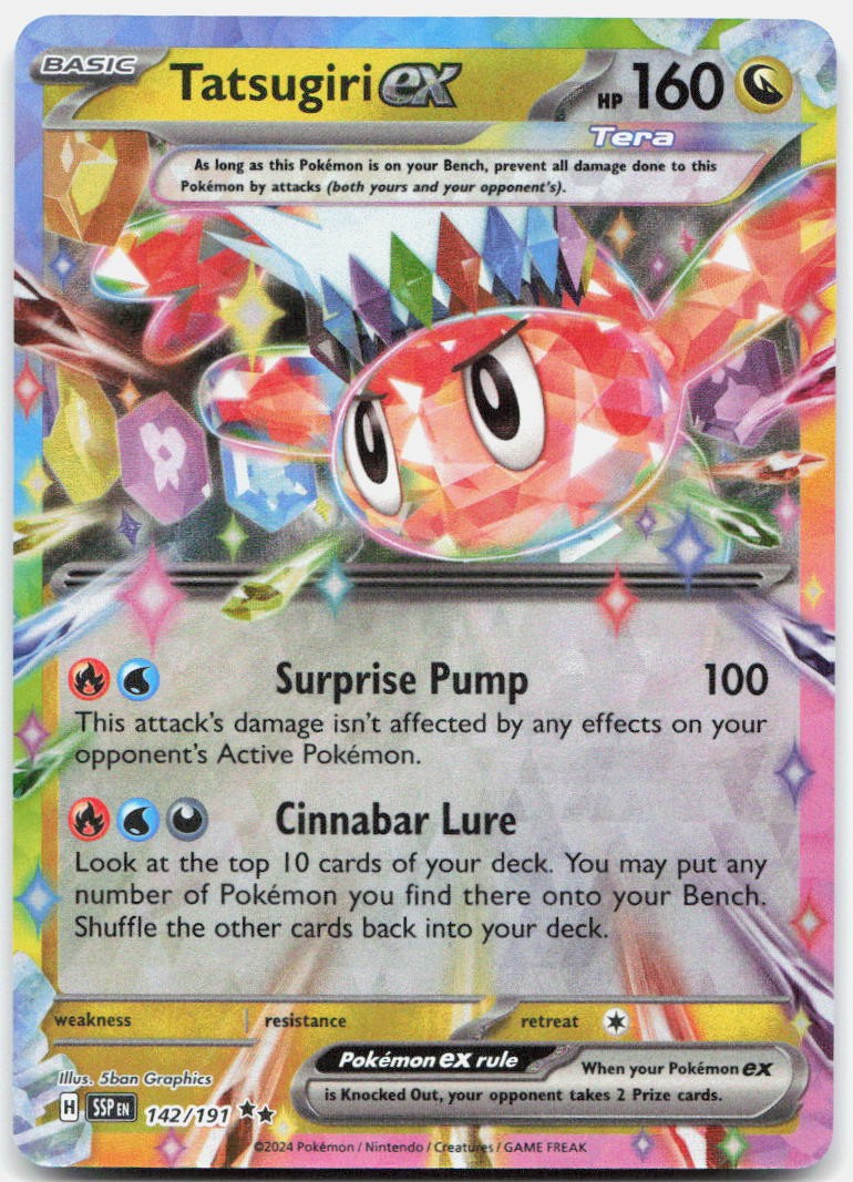 Tatsugiri ex 142/191 Double Rare Surging Sparks Pokemon NM