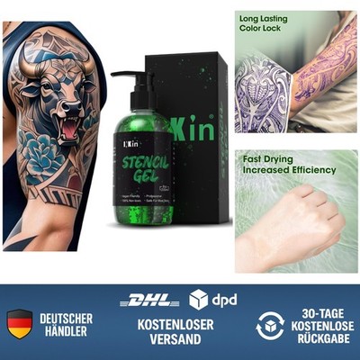 INKin Tattoo Transfer Gel 230ml, Professional Stencil Große Kapazität für La