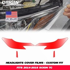 Precut Headlights Protection Clear Covers Bra Film Kit Ppf Fits 2014-2016 Tc