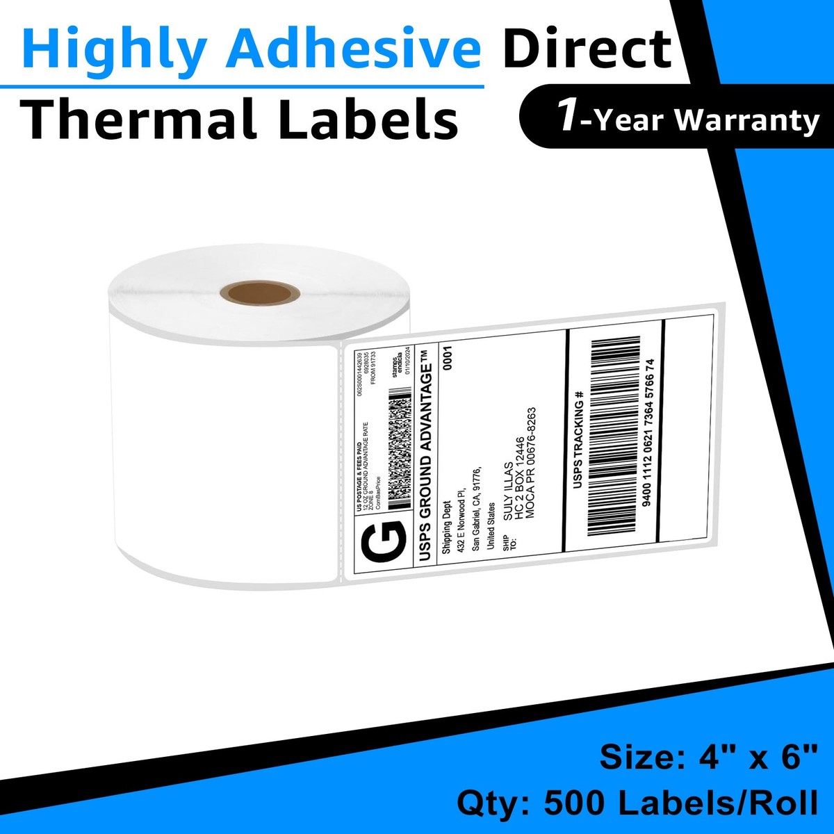 4x6 2x1 3x1 4x2 4x3 Direct Thermal Labels for Zebar LP2844 ZP450
