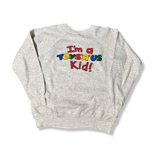 20/20 Sport Sweatshirt Mens Large Gray Excellent Vintage Toys R Us Kid USA Made