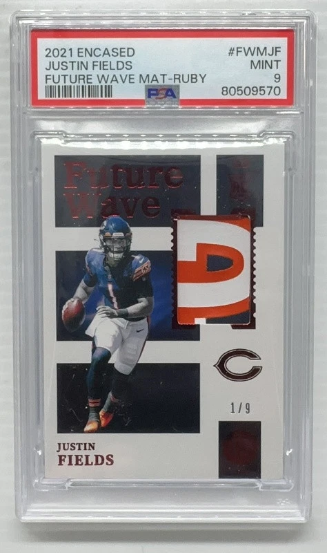 Justin Fields Panini Encased Future Wave Materials #FWMJF Ruby