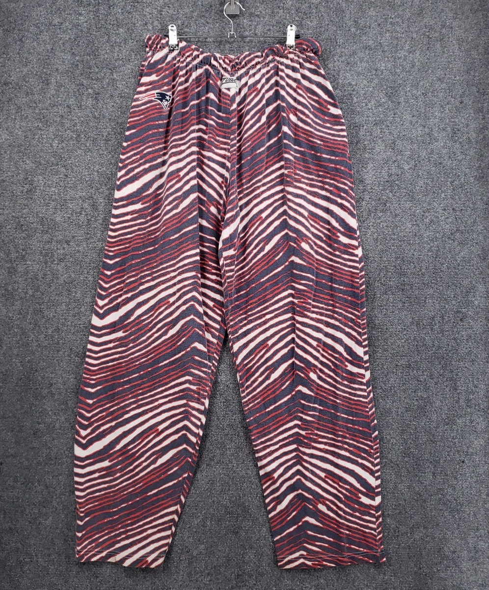 Zubaz New England Patriots NFL Zebra Pants Mens 2XL Red Lounge