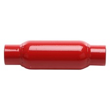Exhaust Muffler Glass Pack Series Steel Round Straight Neck Red Exhaust Muffler Exhaust Muffler Glass Pack Series Steel Round Straight Neck Red Exhaust Muffler
