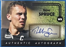 2016 SAGE Hit Auto Black Nelson Spruce #A33 Rookie RC Colorado Buffaloes, Rams