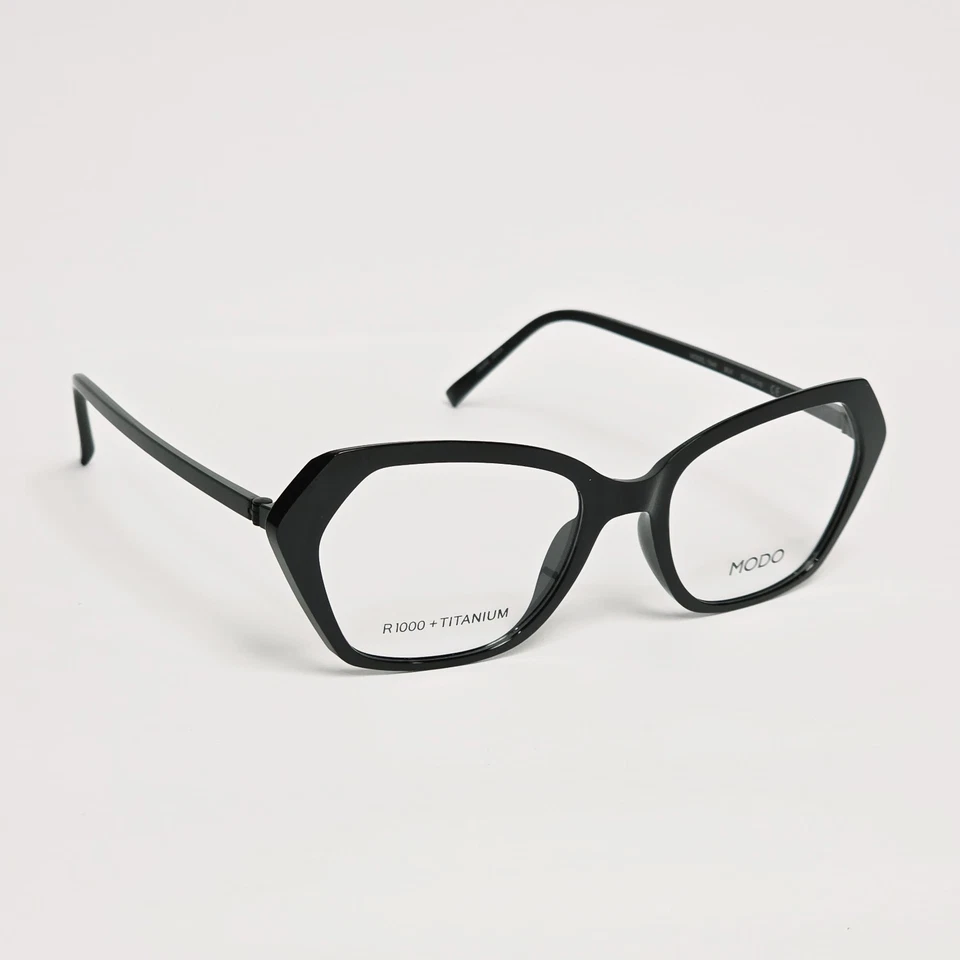 MODO 7049 Women's Ultra-Light Titanium Geometric Glasses in Black | 51mm - Image 3 of 4