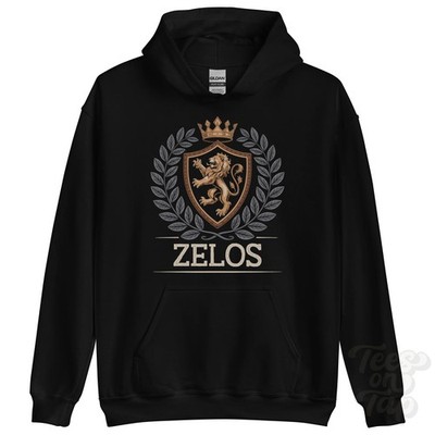 ZELOS FANTASY WAPPEN HOODIE Neuheit Parodie Familienname Wappen