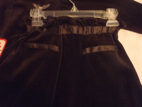 Galaxy Diva Girls Size 4 Black Velour Skirt Polo Style Shirt Outfit NWT - Picture 4 of 4