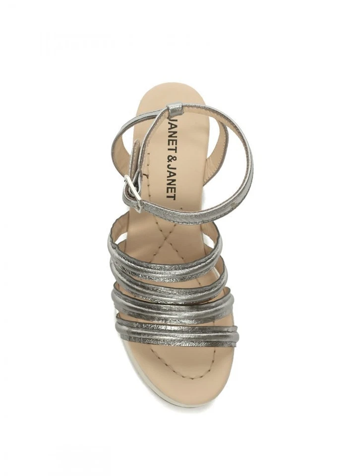 Sandali Janet&Janet donna in pelle 05052 CALLIOPE ARGENTO - Immagine 4 di 4