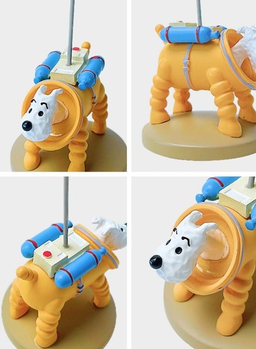 HERGE TINTIN Milou Snowy Astronaut Resin Standing Figure Figurine Authentic - Picture 6 of 6