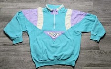 Vintage Womens Pullover Windbreaker Sweatshirt Workout Gear 90s Crevois Int'l