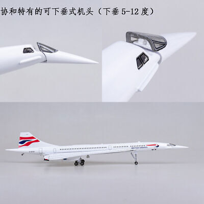 1/125 50cm British Concorde Passanger Plane W/ Sound &Light 1/125 50cm British Concorde Passanger Plane W/ Sound &Light