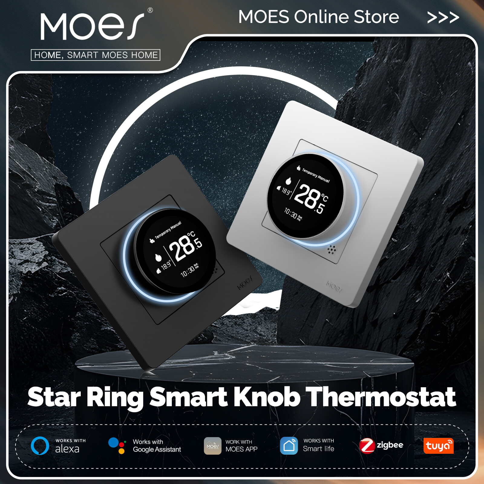 MOES ZigBee TUYA Knopf Thermostat WasserElektrische FußbodenheizungKessel