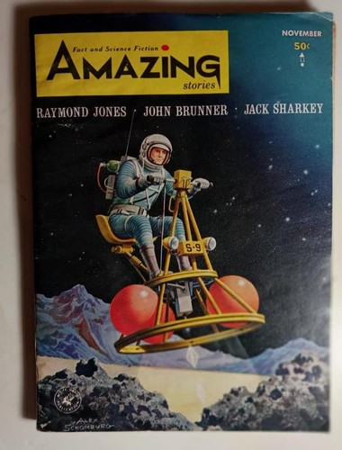 AMAZING STORIES NOV 1964 ALEX SCHOMBURG COVER RAYMOND JONES NORMAN SPINRAD