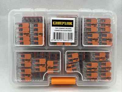 WAGO 75 Pcs Wire Connectors, 221 Series Lever-Nuts Assortment with Case Included