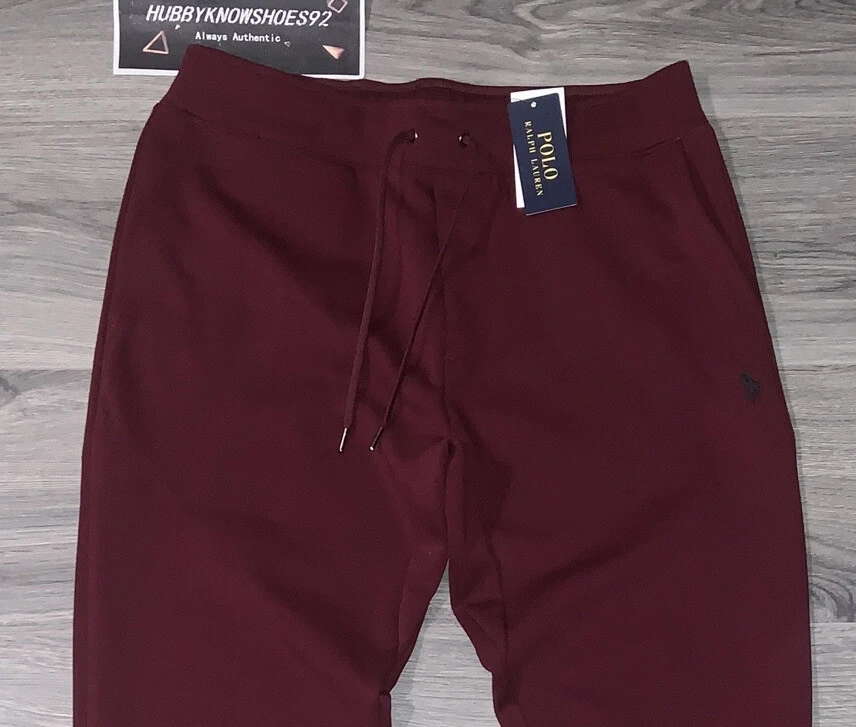 burgundy polo joggers