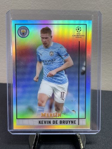 2020-21 Merlin Topps Chrome KEVIN DE BRUYNE SILVER REFRACTOR Manchester City - 第 1/2 張圖片