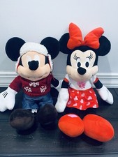 Mickey Minnie Mouse Disney Store Plush Lot Doll Stuffed Animal Set Kids Toy 12