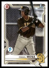 Ismael Mena 2021 Bowman 1st Edition #BFE-36 San Diego Padres
