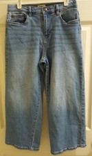OshKosh B'Gosh Boys Wide Leg Indigo Wash Jeans 14 14A Adjustable Waist