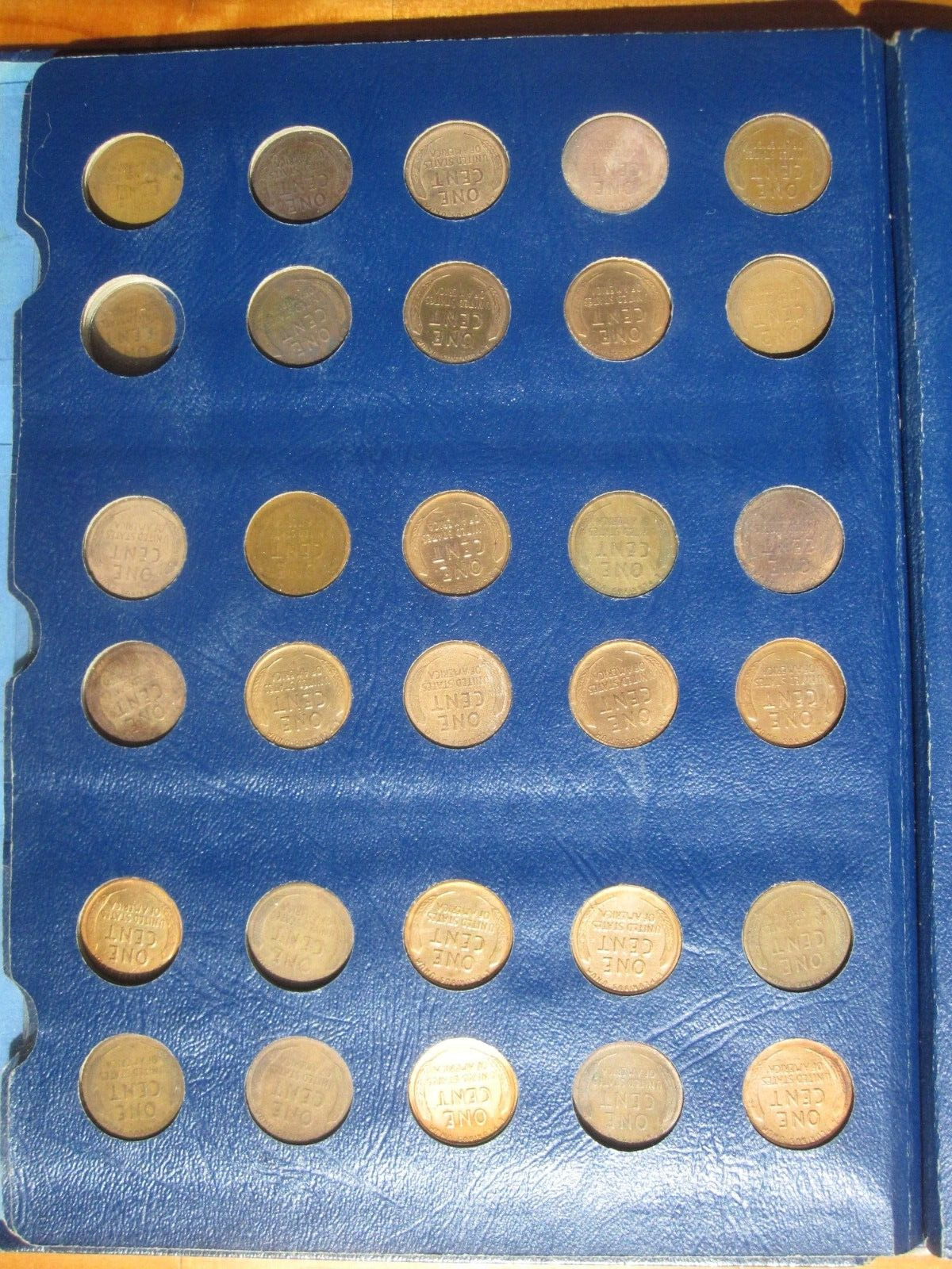 Lincoln Wheat Penny Collection Whitman Album 1909-1940, 85 Coins - Near Complete