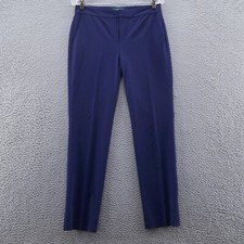 Lauren Ralph Lauren Womens Slim Leg Wool Dress Pants 6 Blue Edita Stretch