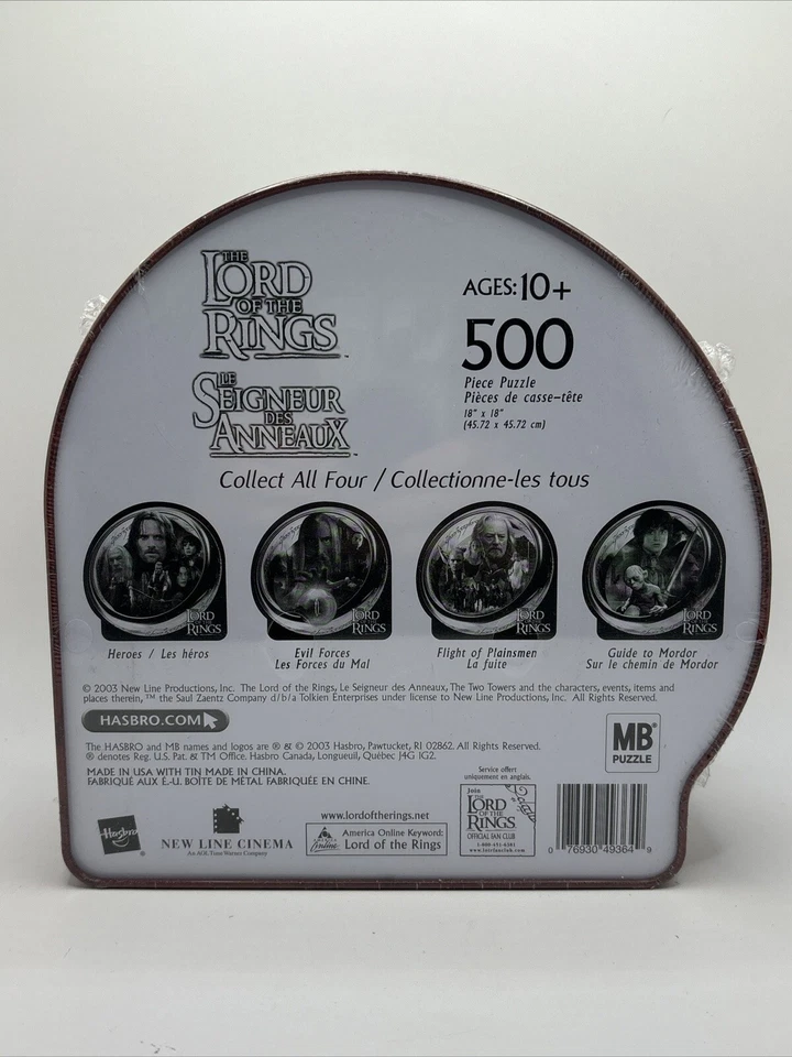 Lord of the Rings HEROES 500pc Collage Puzzle in Collectors Tin- New - Image 2 of 4