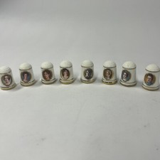 (8)  1978 Franklin Porcelain Limited Edition Thimbles Presidential First Ladies