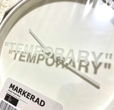 IKEA X Virgil Abloh MARKERA Wall Clock - White for sale online | eBay