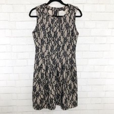 HD in Paris - Anthropologie Black & Cream Lace Dress Women's Size Medium