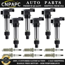 CNPAPC Ignition Coils & Spark Plugs For Chevy Traverse Cadillac GMC Acadia UF569