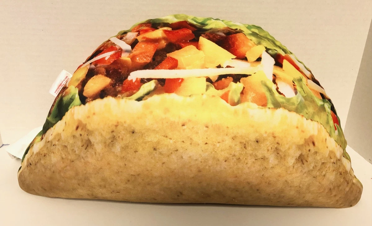 Taco shaped shop pillow