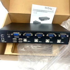 StarTech KVM Switch 4 port Professional VGA USB SV431USB 1U Rack-Mountable *OPEN