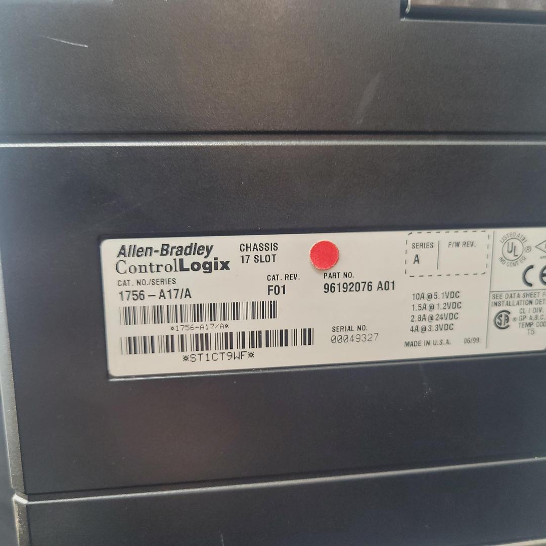 Allen-Bradley Control Logix Chassis 17 Slot 1756-A17 Ser.A F01 | eBay