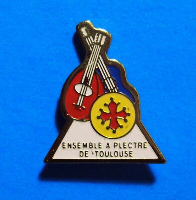 Broche Vintage En Forme De Mandoline - Couleur Argenté - Occasion