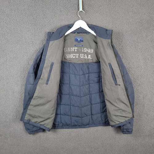 Chaqueta GANT Para Hombres L Azul LW Cloud Puffer Aislada Acolchada Cortavientos Bombardero - Imagen 11 de 14