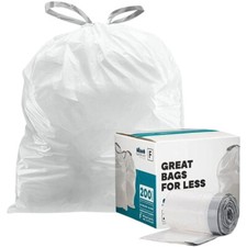 Plasticplace Custom Fit Trash Bags Compatible with simplehuman Code F, 200 Count