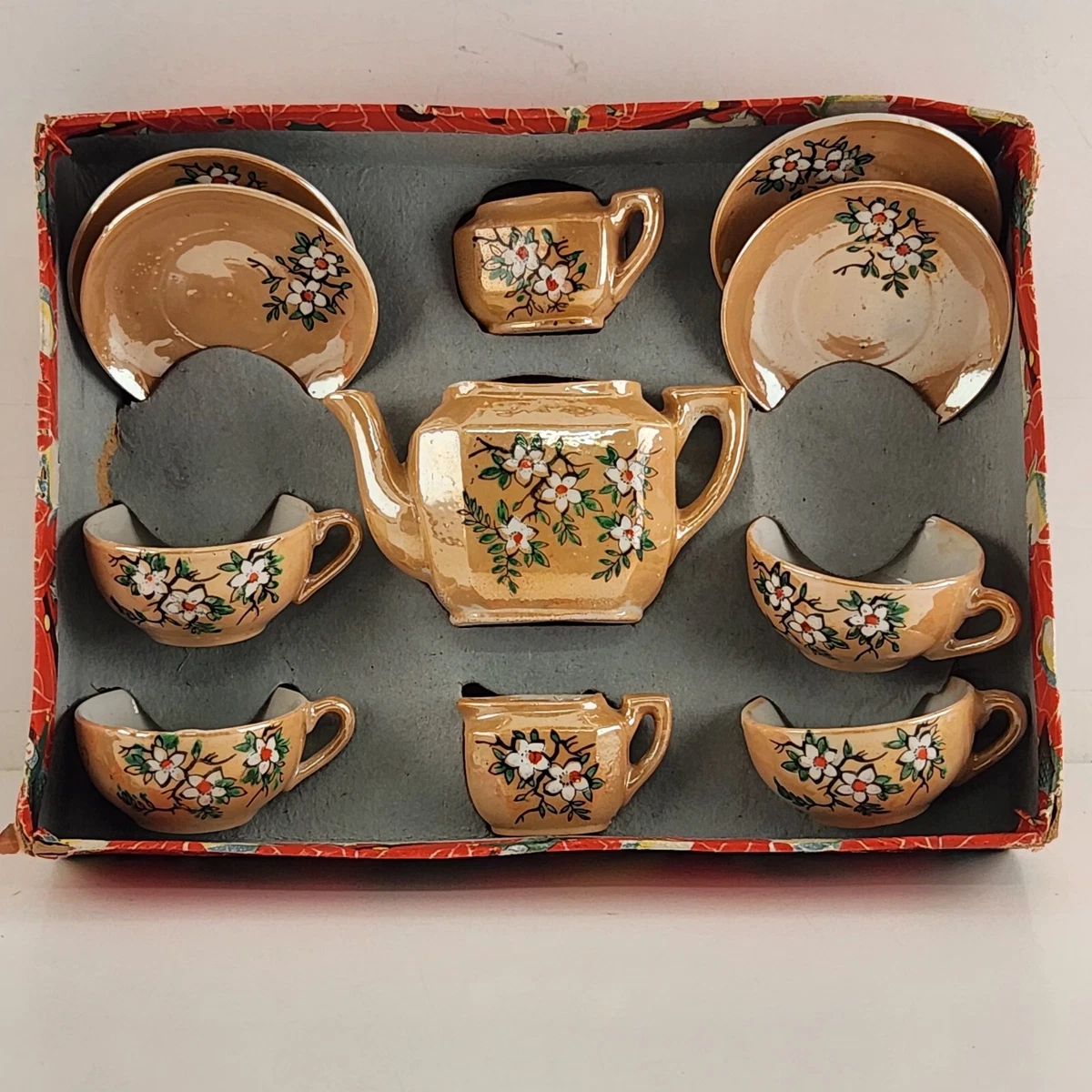 ビンテージ リトルホステス 14ピース フルセット モダントーン Little Hostess Tea Set In Vintage & Antique Tea Sets for sale - eBay