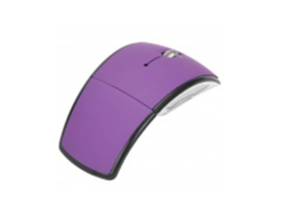 PURPLE 3D Optical USB Wireless Arc Foldable Mouse Mice 2.4GHz 10m Range 1600 DPI - Image 3 of 4