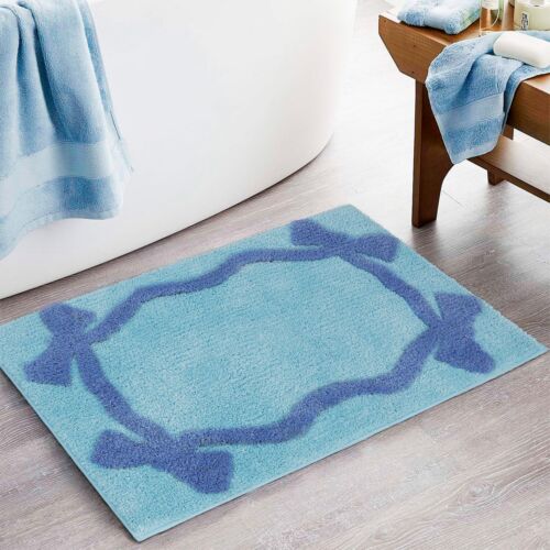 Cute Bow Bath Mat Pink Bathroom Rugs Non Slip Absorbent Bath Rugs Funny Bathr...