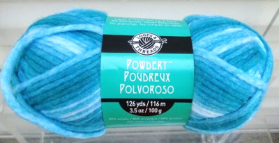 Loops and Threads POWDERY POUDREUX POLVOROSO Yarn Discontinued Turquoise #1