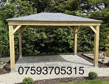 4m X 3m wooden gazebo shingles Roof Chunky Assembled Price £1700