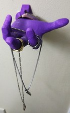 Soporte de joyería de montaje en pared para colgar de mano de 8" impreso en 3D en EE. UU. * Elige colores y cantidad