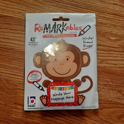 43'' Monkey Balloon, Remarkable Dry Erase Balloon, Party Decorations, Baby Shower