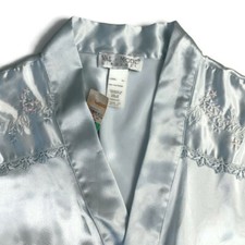 New Vintage Val Mode Lingerie Satin Robe Size M Kimono Lamonts Dressing Gown