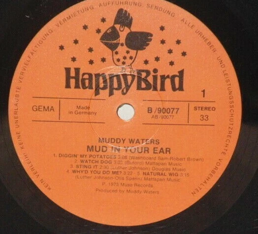 MUDDY WATERS Mud In Your Ear German LP VG+ Plays Well 1974 Happy Bird B/90077 - Image 3 of 3