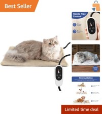 Adjustable Cat Heating Pad with Timer - Cozy Heated Bed for Small Dogs  Cats