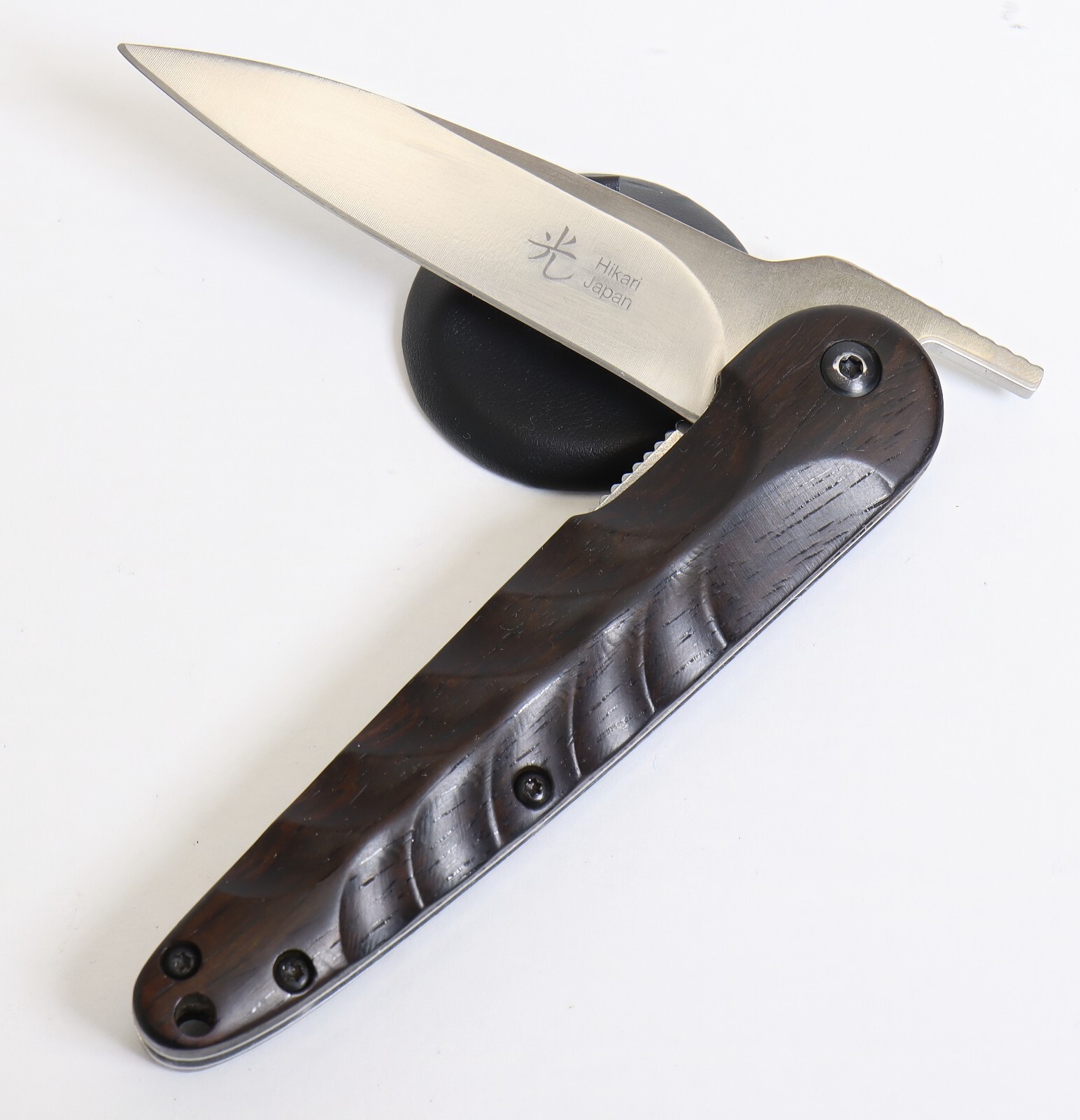 Hikari Japan Higo Flipper Liner Lock AUS8 SS Cocobolo Wood Handle Pocket Knife