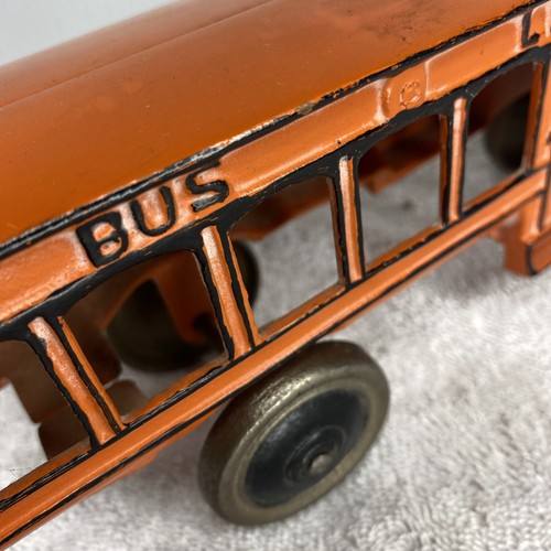 1920's-1930's IRON TOY BUS LINE, DENT CO., FULLERTON, PA., 8 3/8 INCHES - Picture 7 of 18